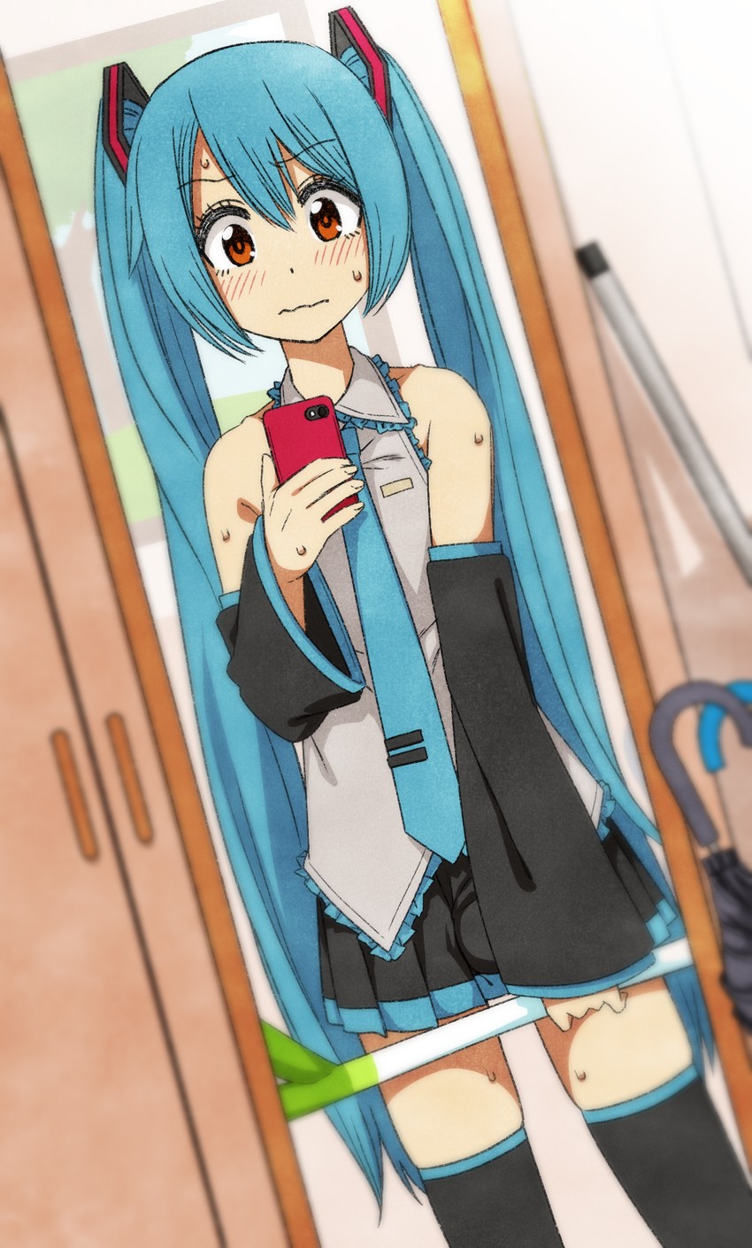 hatsune miku (original and 1 more) drawn by shinagawa_mikuzu