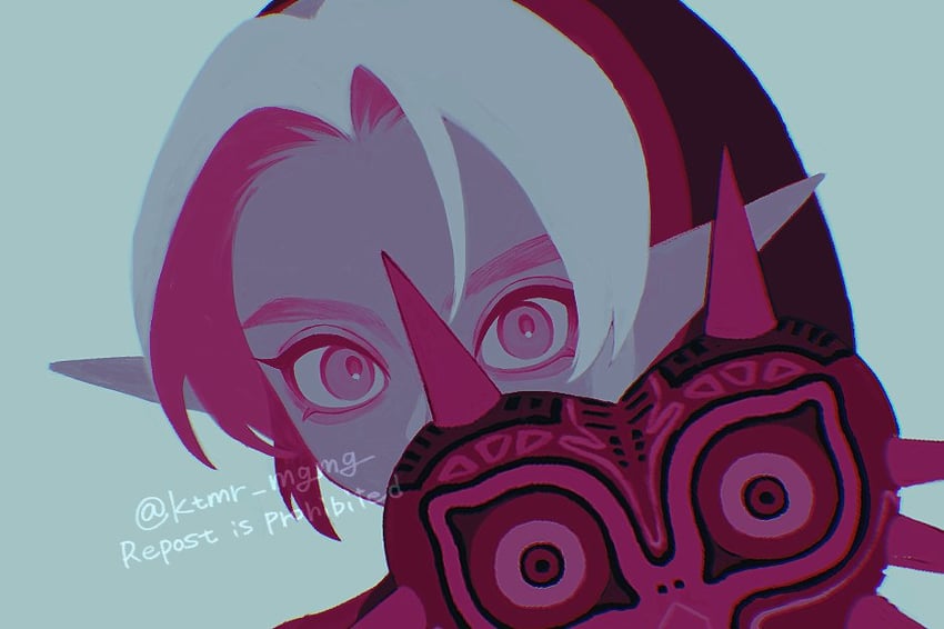link and majora (the legend of zelda and 1 more) drawn by ktmr_mgmg