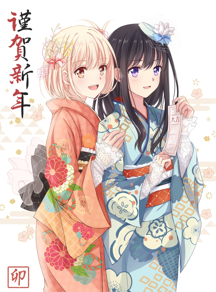 nishikigi chisato and inoue takina (lycoris recoil) drawn by misuzu_(iridescence)