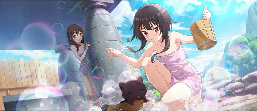 megumin, yunyun, and chomusuke (kono subarashii sekai ni shukufuku wo! and 1 more)