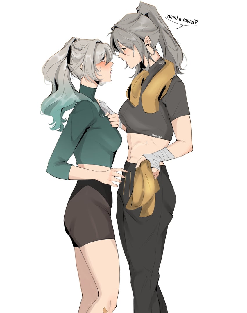 trailblazer, firefly, and stelle (honkai and 1 more) drawn by seijousai