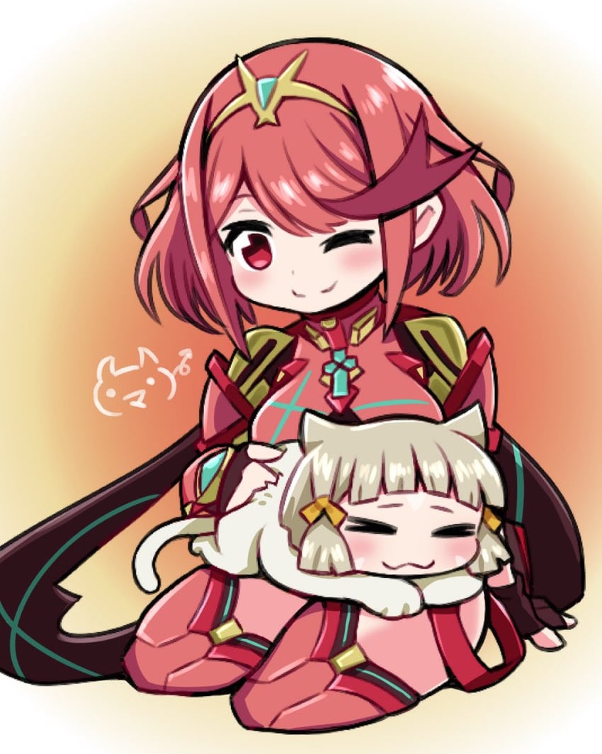 pyra and nia (xenoblade chronicles and 1 more) drawn by ma2acworks