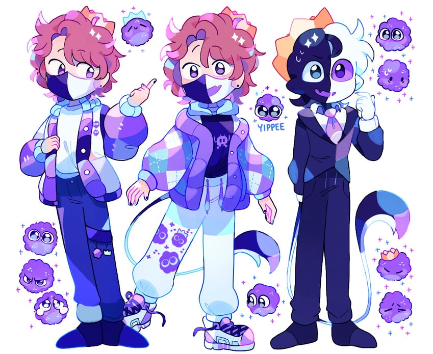 ranboo and particles (indie virtual youtuber and 1 more) drawn by sleepy_cheeky