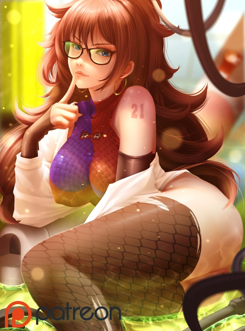 android 21 (dragon ball and 1 more) drawn by bearwitch