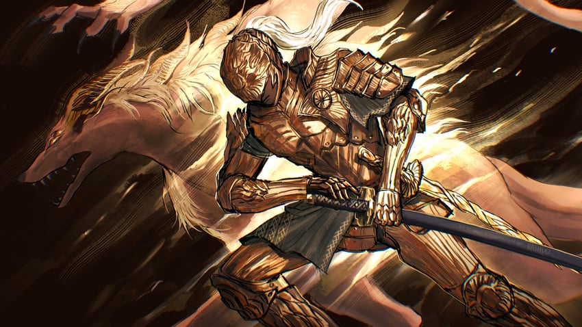 executor and primordial beast (elden ring and 1 more) drawn by rashuu