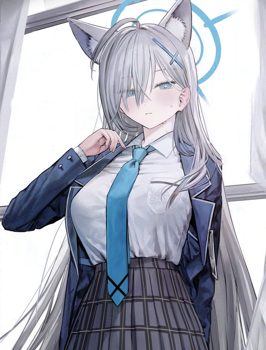 shiroko and shiroko terror (blue archive) drawn by quarter_1404