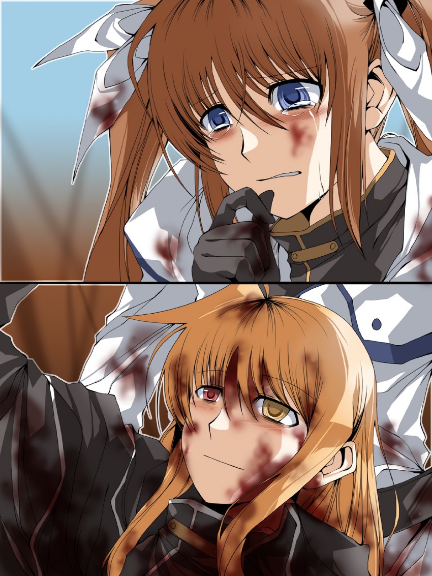 fate testarossa and takamachi nanoha (lyrical nanoha and 2 more) drawn by clipe