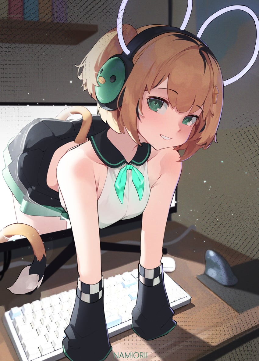 hatsune miku and dooby (vocaloid and 1 more) drawn by namiorii
