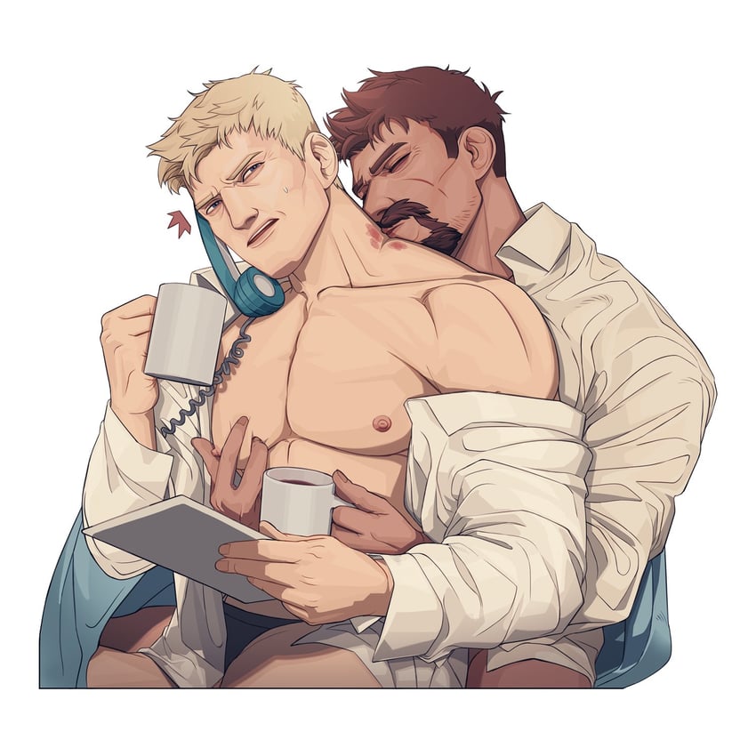 soldier: 76 and reaper (overwatch and 1 more) drawn by nez