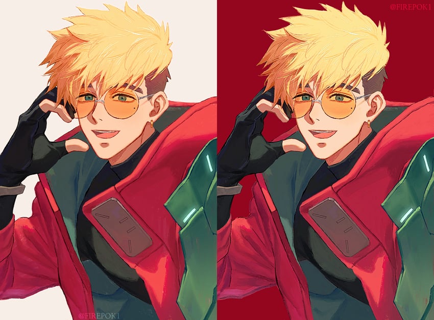 vash the stampede (trigun and 1 more) drawn by firepok
