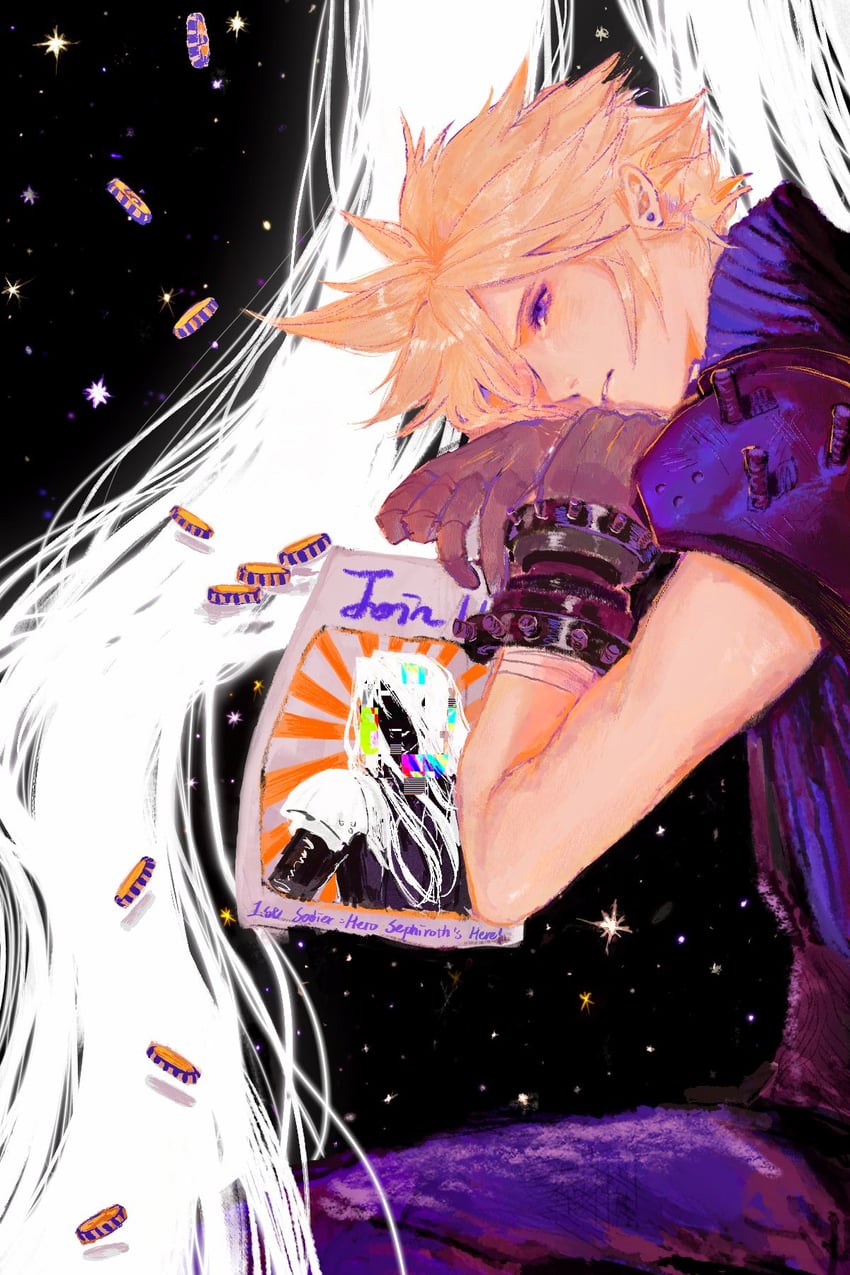 cloud strife and sephiroth (final fantasy and 2 more) drawn by patcat4me