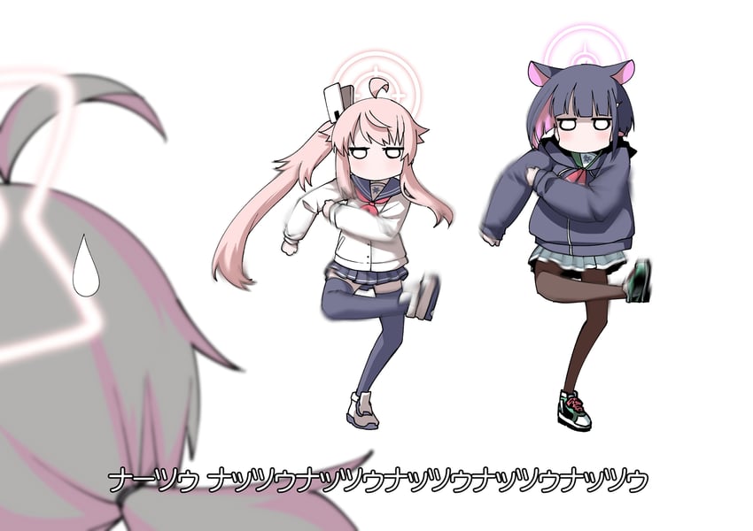 kazusa, natsu, and reisa (blue archive and 1 more) drawn by hitotose_rin