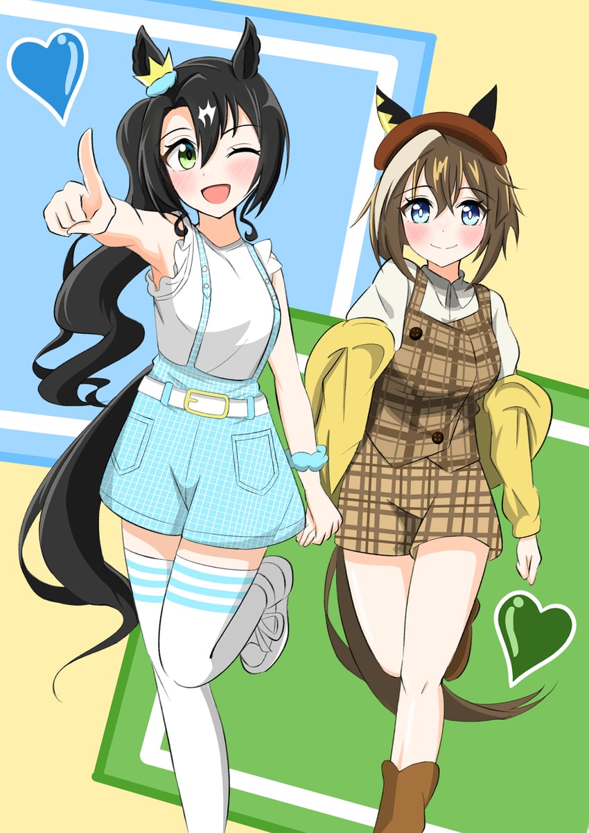 cheval grand and satono crown (umamusume and 1 more) drawn by abyss_kpn_(ki)