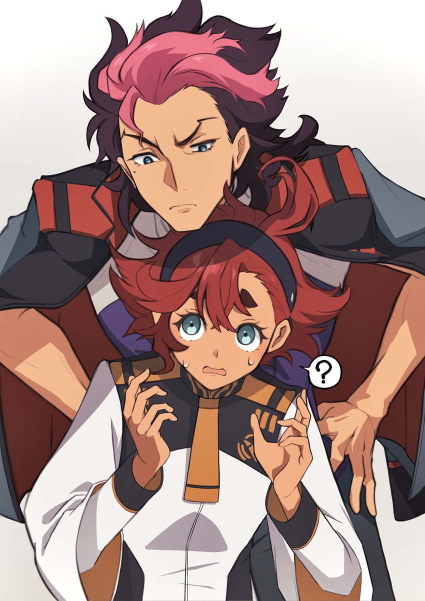 suletta mercury and guel jeturk (gundam and 1 more) drawn by kassan_(kassan_5a)