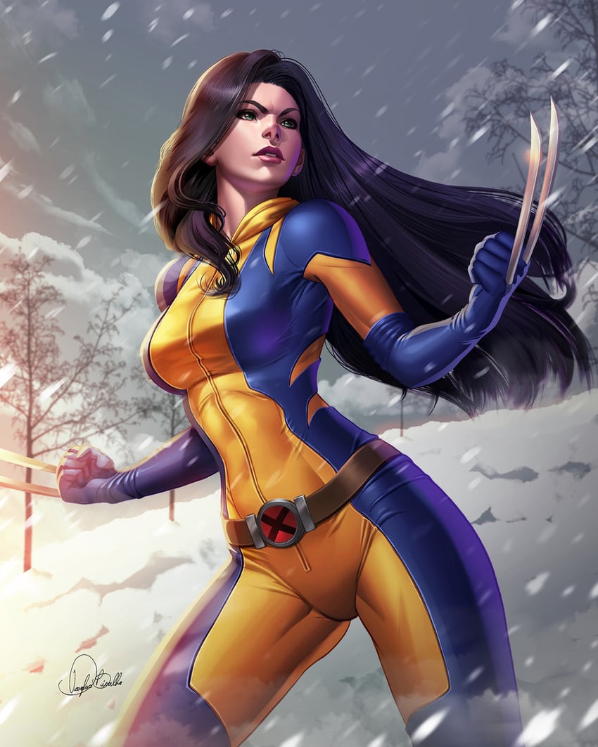wolverine and laura kinney (marvel and 1 more) drawn by douglas_bicalho