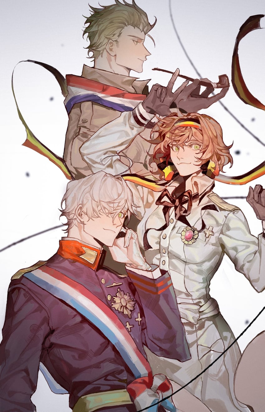 belgium, netherlands, and luxembourg (axis powers hetalia) drawn by hei_hei_shao_jiang
