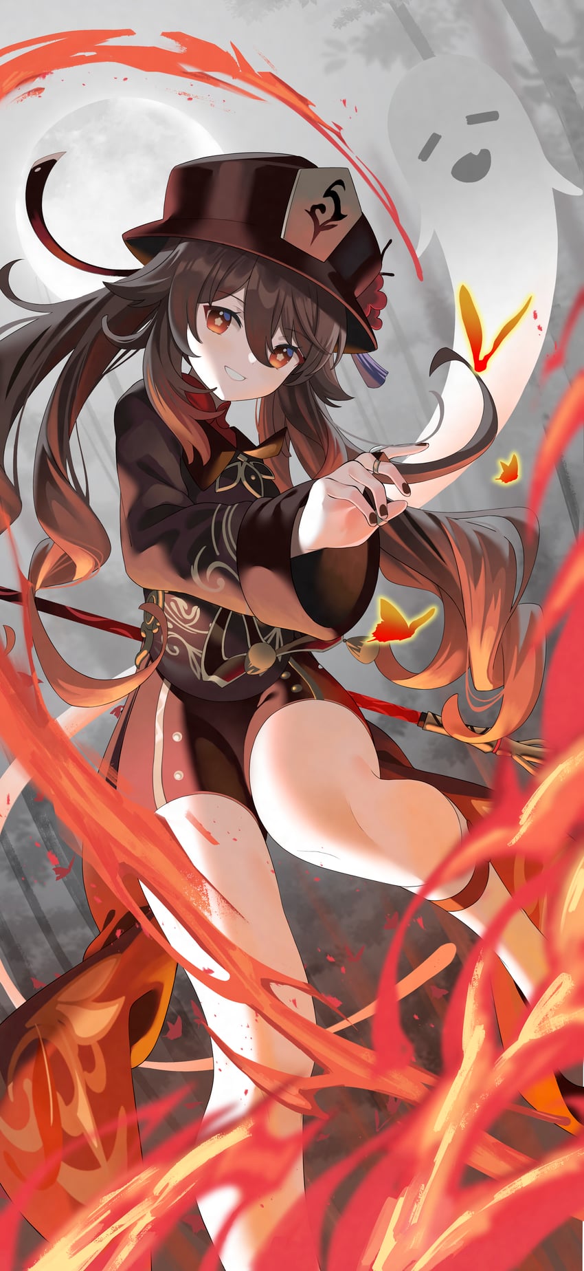 hu tao and boo tao (genshin impact) drawn by yuujin_(yuzinn333)