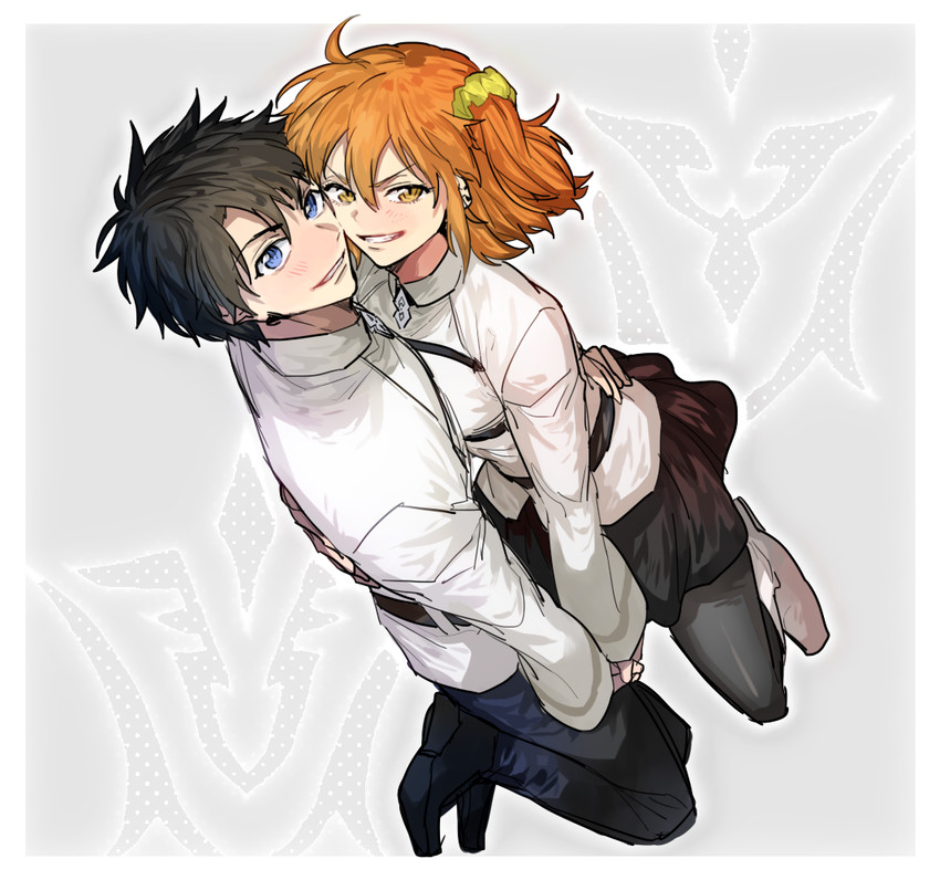 fujimaru ritsuka (fate and 1 more) drawn by isaka