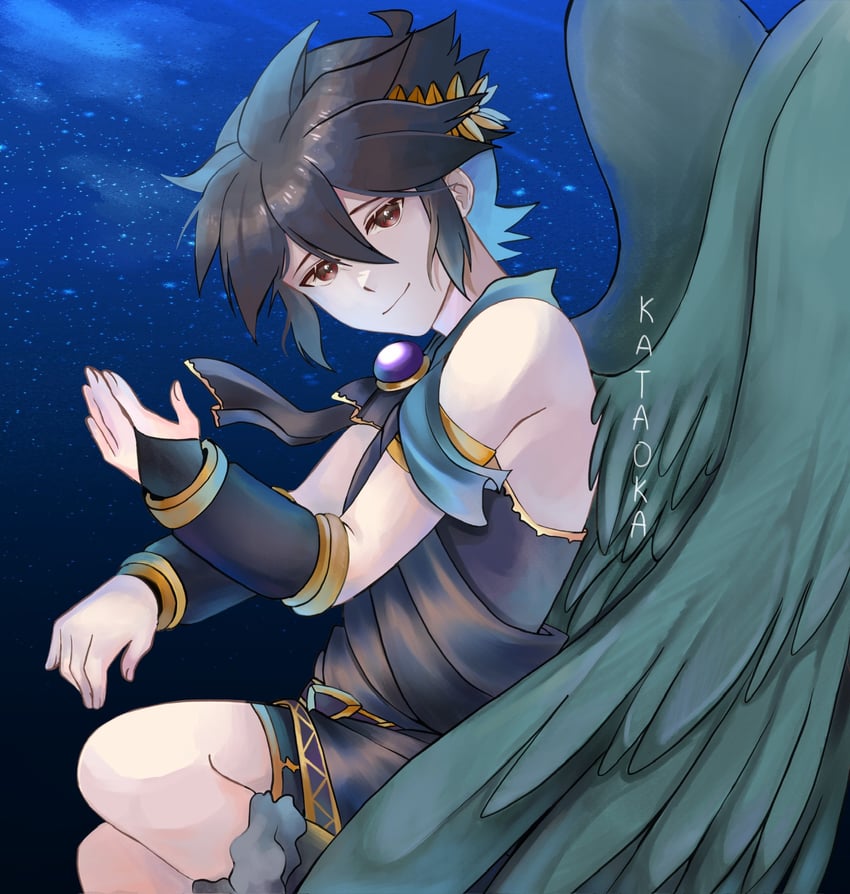 dark pit (kid icarus and 1 more) drawn by k3taota