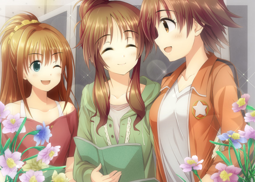 honda mio, takamori aiko, and hino akane (idolmaster and 1 more) drawn by ment