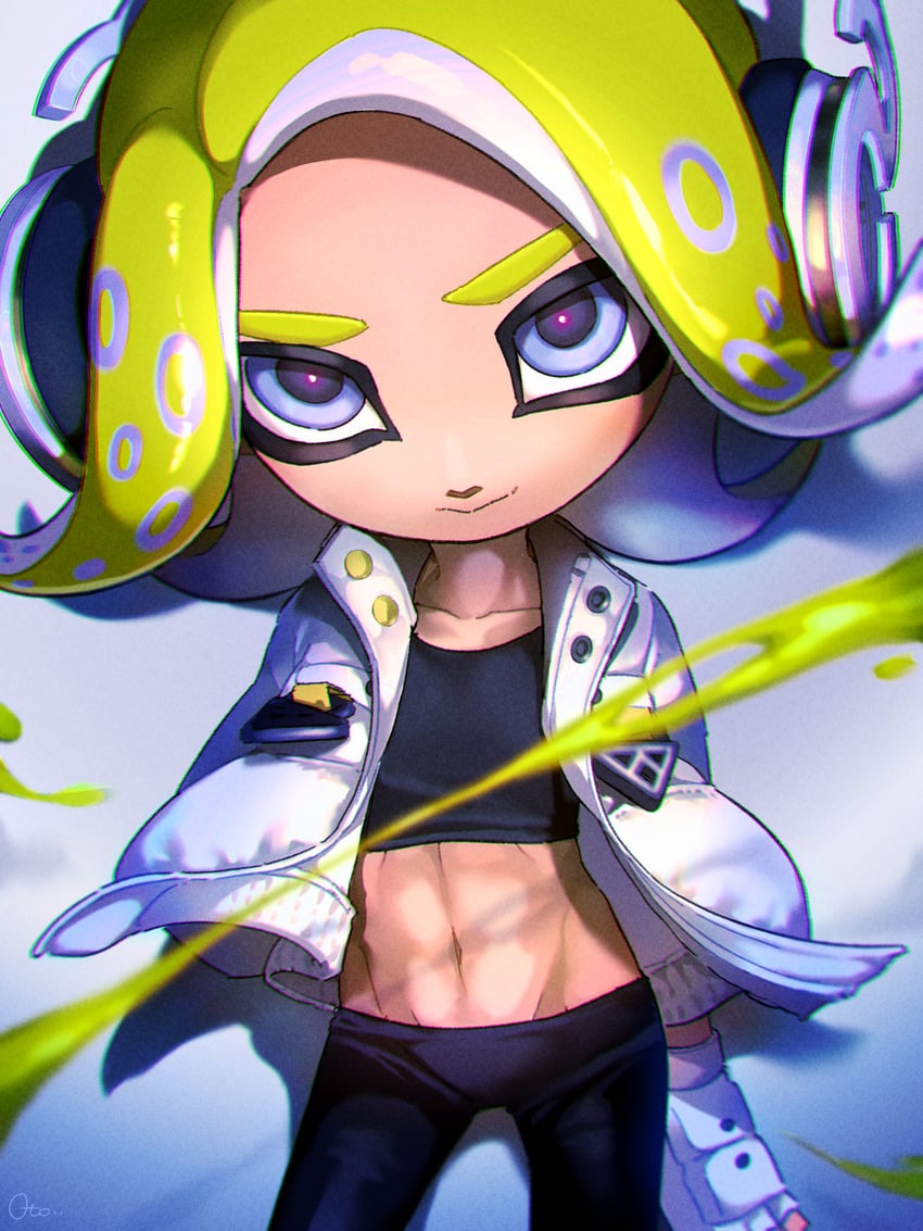 octoling player character and octoling girl (splatoon and 1 more) drawn by otoboke-san