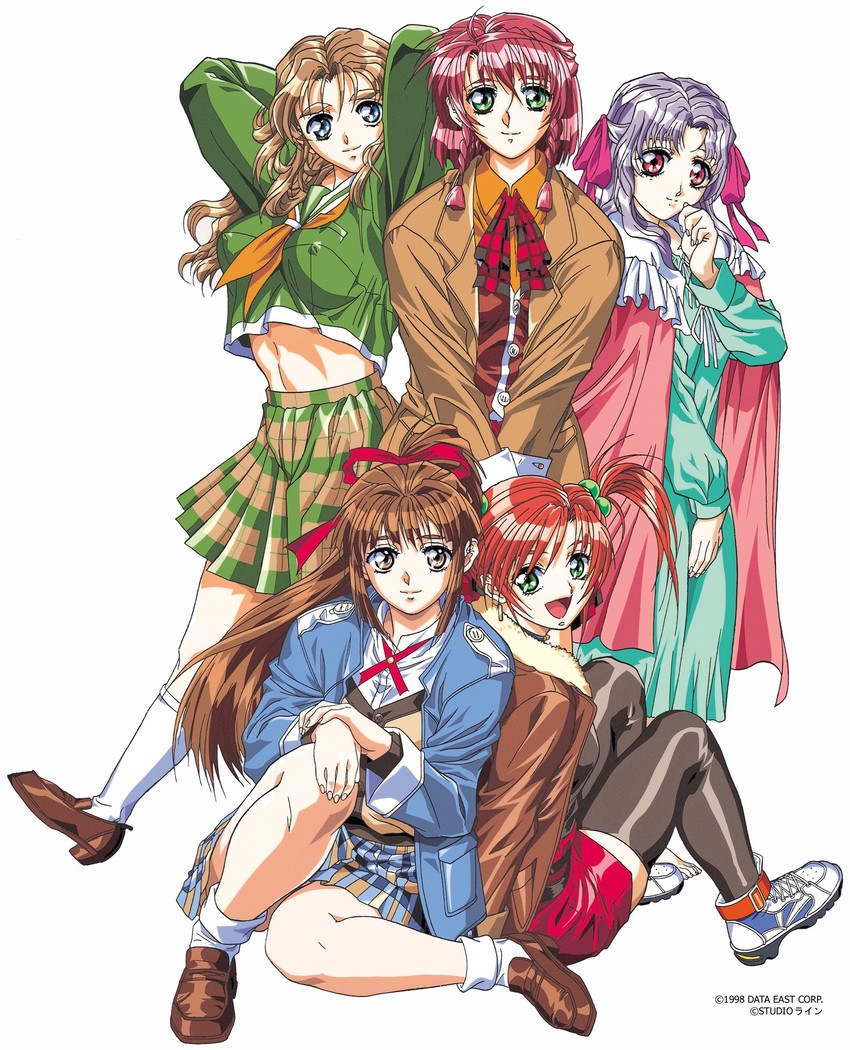 aoki chisa, sasamoto riyo, hatori itsumi, norma wendy, and kanae (doukoku soshite...) drawn by yokota_mamoru