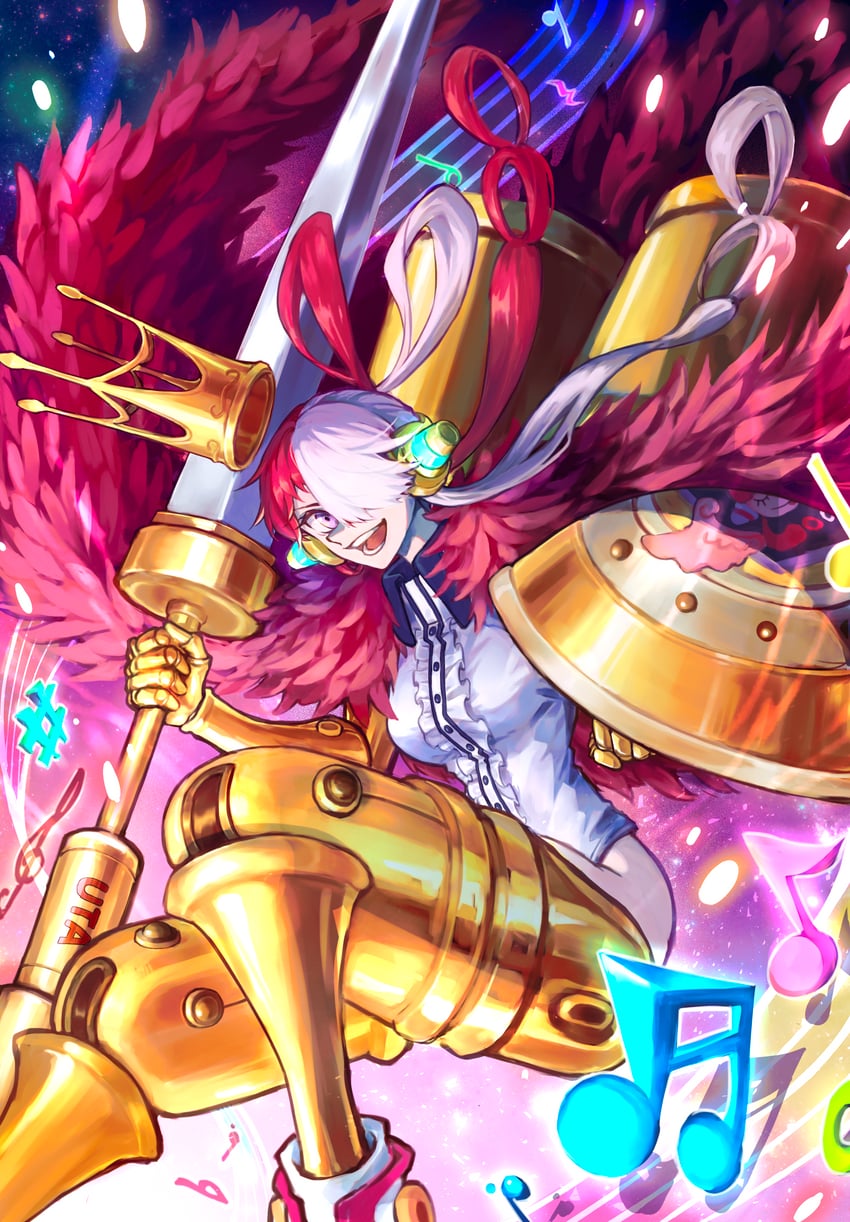 uta (one piece and 1 more) drawn by lin_(cloverholic)