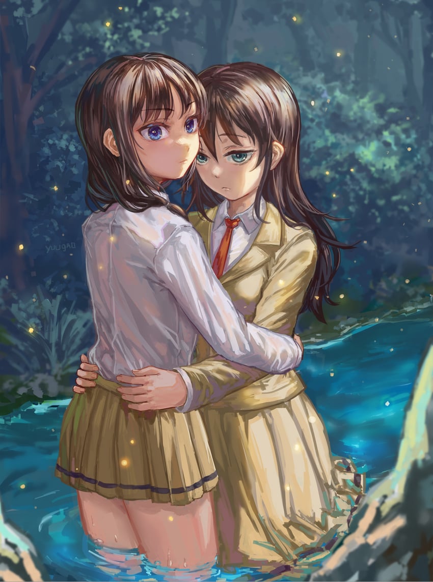 kuroki tomoko and tamura yuri (watashi ga motenai no wa dou kangaetemo omaera ga warui!) drawn by yuugao