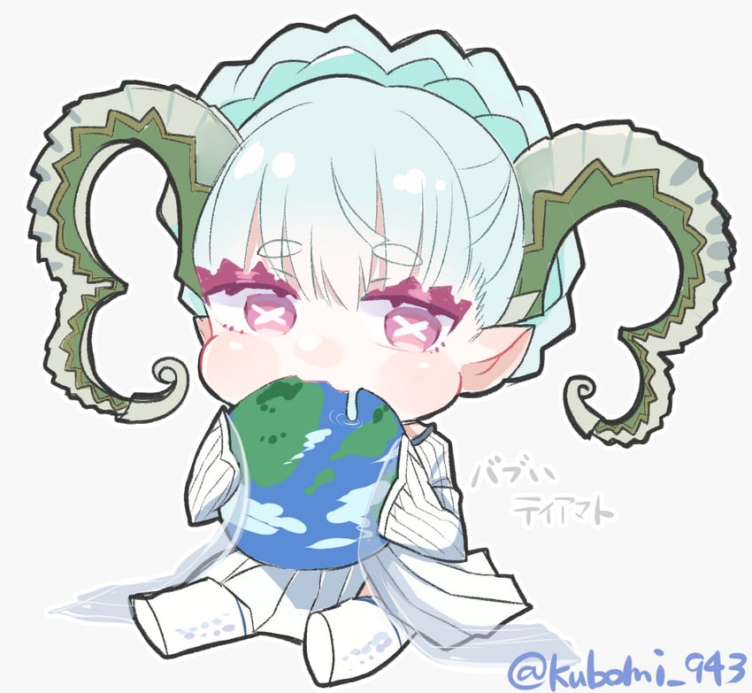 tiamat and larva tiamat (fate and 2 more) drawn by kubomi_943