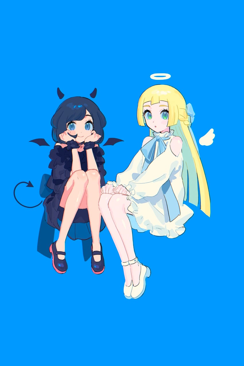 lillie and selene (pokemon and 1 more) drawn by fua1heyvot4ifsr