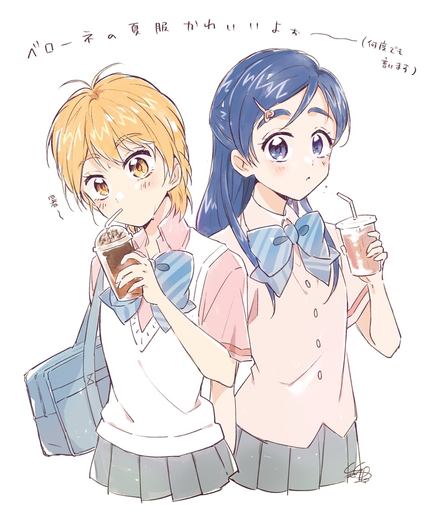misumi nagisa and yukishiro honoka (precure and 1 more) drawn by sasano-01