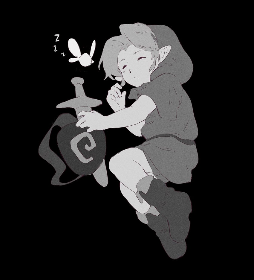 link, young link, and navi (the legend of zelda and 1 more) drawn by ricmoo3