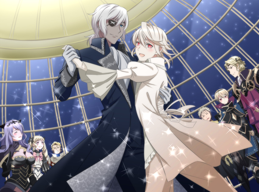 camilla, male corrin, elise, leo, xander, and 3 more (fire emblem and 1 more) drawn by kakiko210