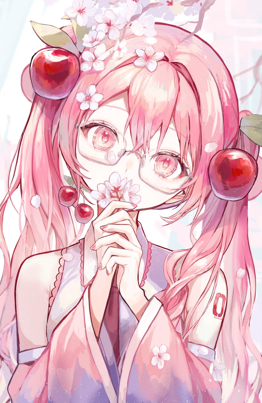 hatsune miku and sakura miku (vocaloid) drawn by pipi_(pipinavigation)