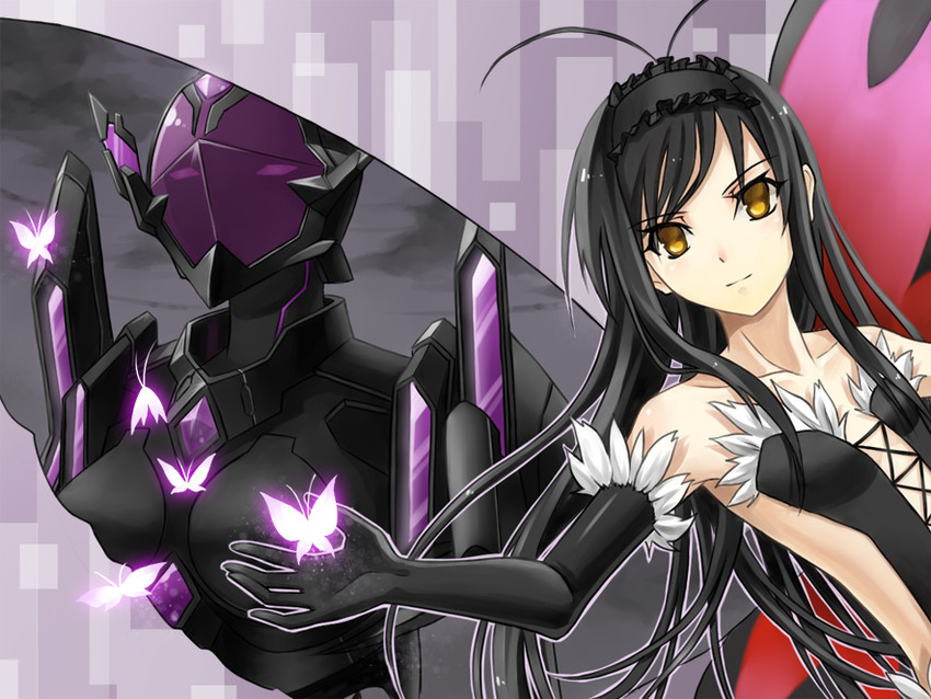 kuroyukihime and black lotus (accel world) drawn by cross_akiha