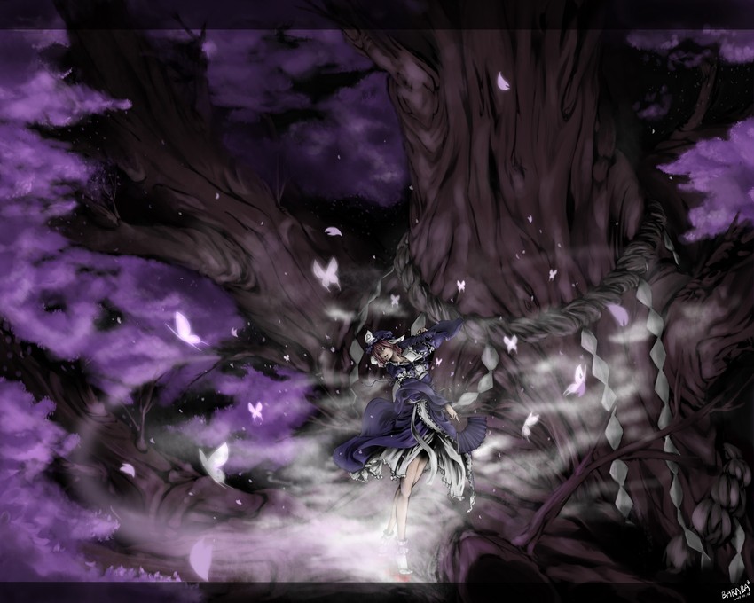 saigyouji yuyuko and saigyou ayakashi (touhou) drawn by baraba_baba