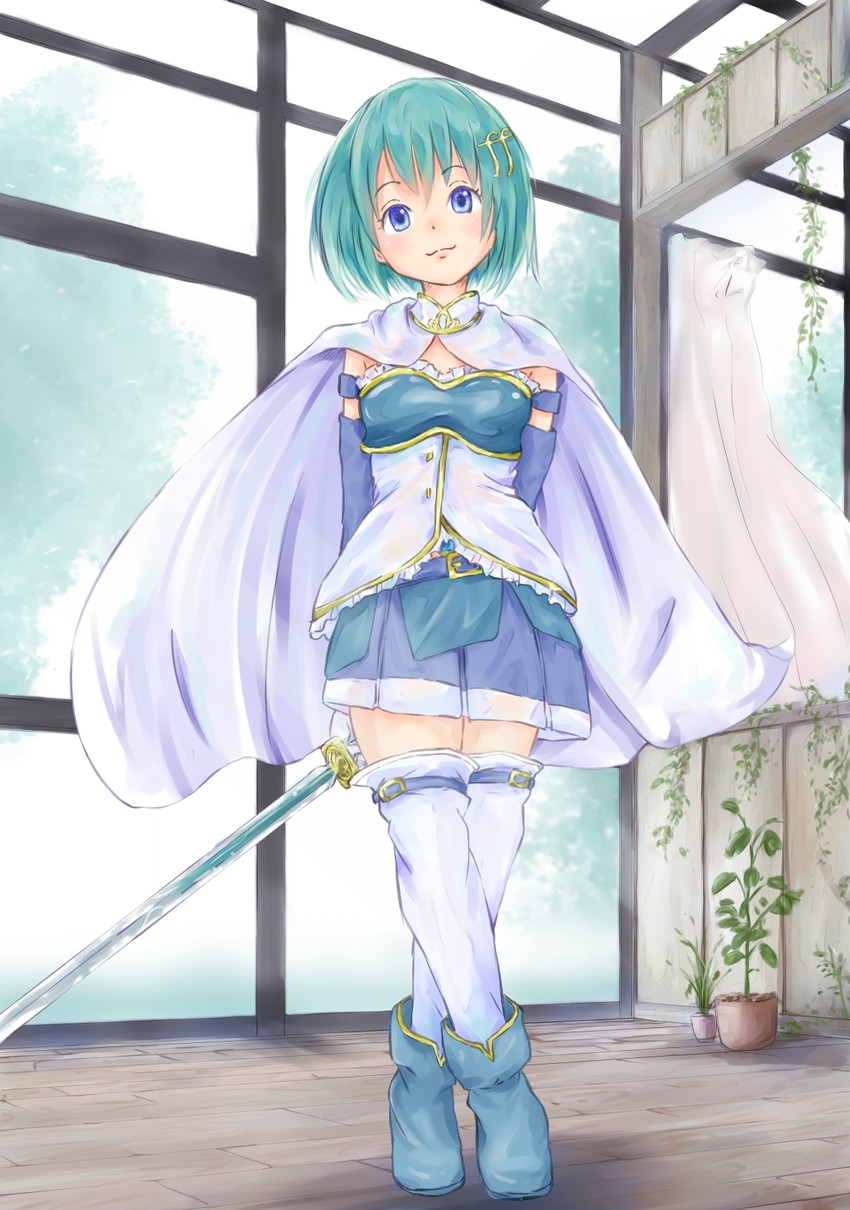 miki sayaka (mahou shoujo madoka magica and 1 more) drawn by shironeko