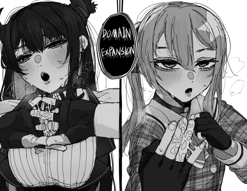 hoshimachi suisei and nerissa ravencroft (hololive and 2 more) drawn by carrot_011