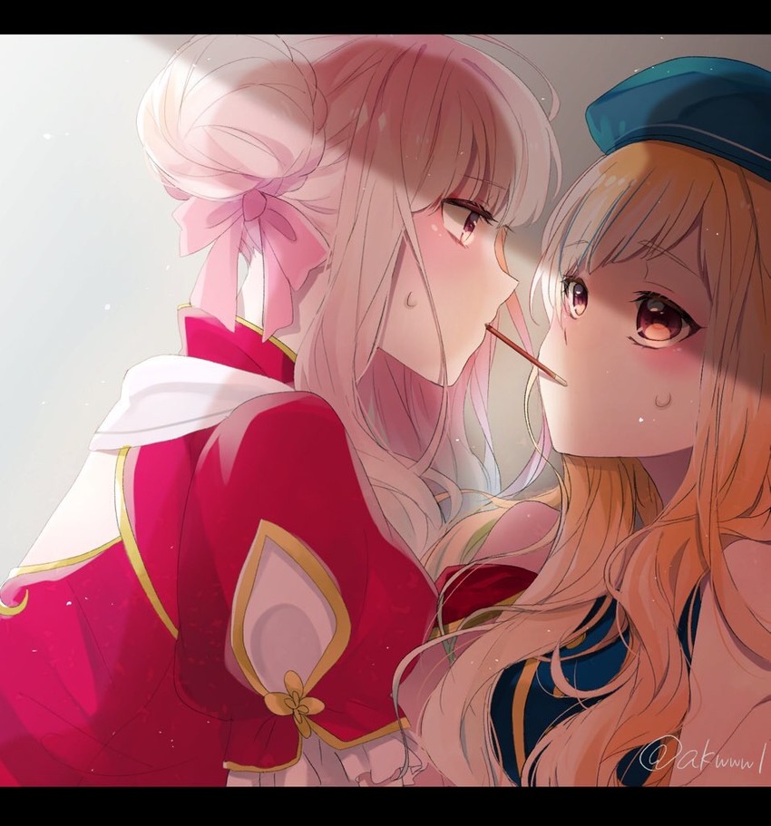 tanaka hime and suzuki hina (himehina channel) drawn by roku_(ciel-kuromu)