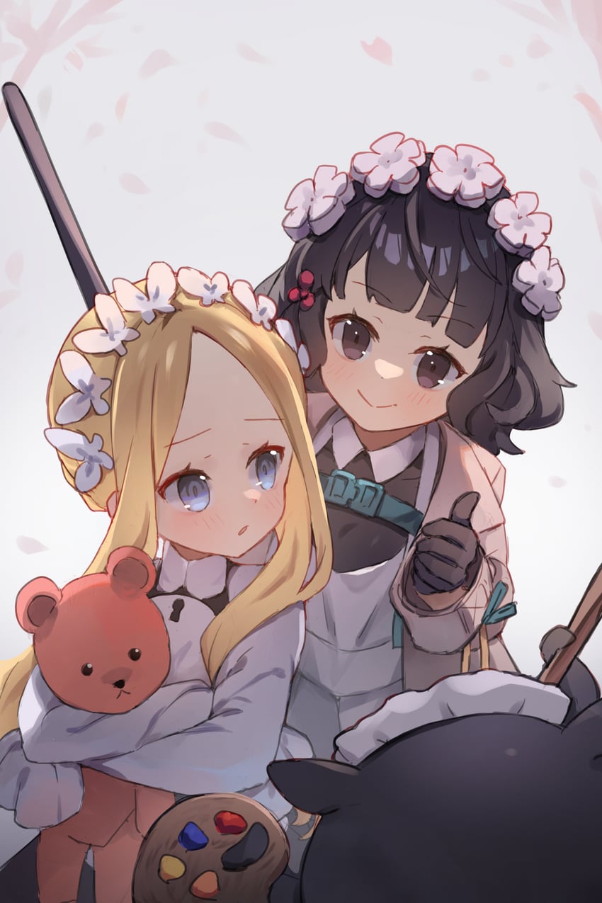 abigail williams, katsushika hokusai, and tokitarou (fate and 1 more) drawn by miya_(miyaruta)