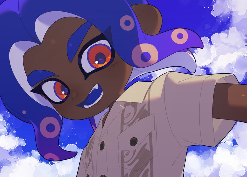 octoling player character and octoling boy (splatoon and 1 more) drawn by surume01417