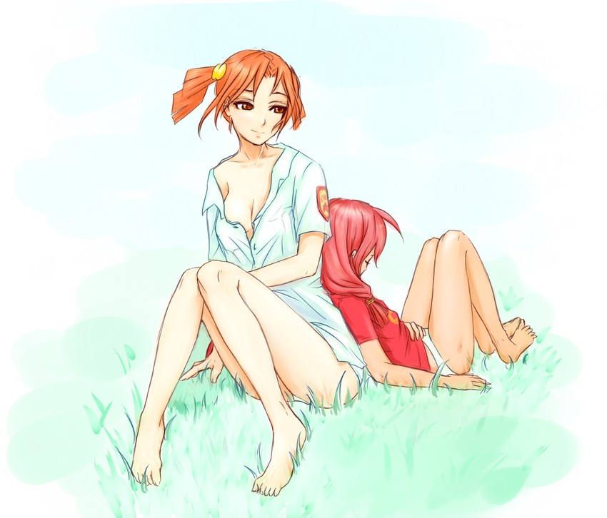 dvach-tan and ussr-tan (everlasting summer) drawn by orika_nekoi