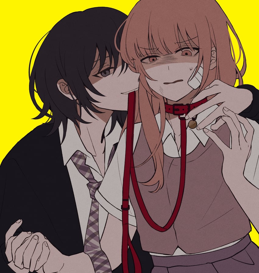 naoi and yoshizawa kurumi (zenbu kowashite jigoku de aishite) drawn by guiltyskullu