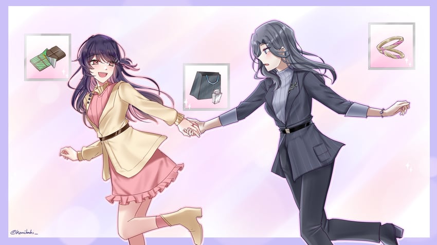 selene yan and iris wen (love curse: find your soulmate) drawn by komitaki