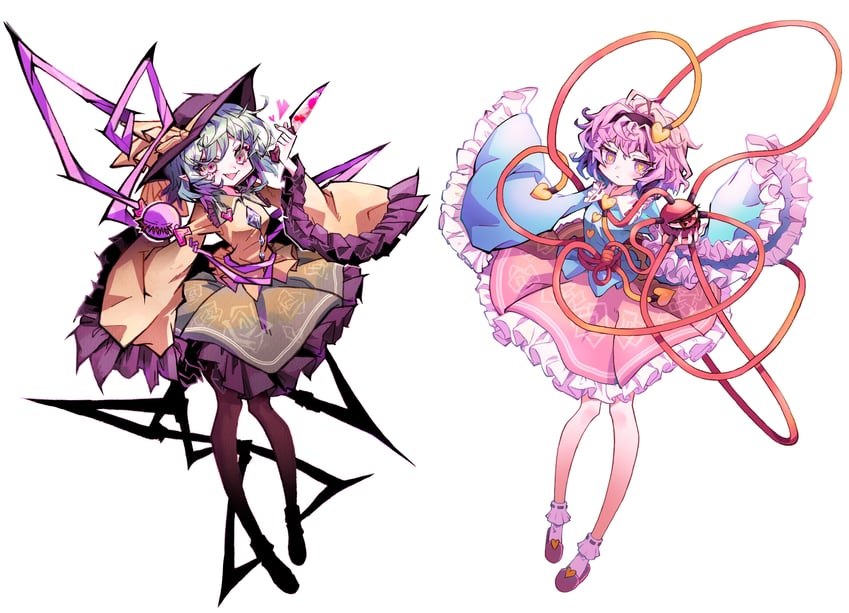 komeiji koishi and komeiji satori (touhou) drawn by cocokana
