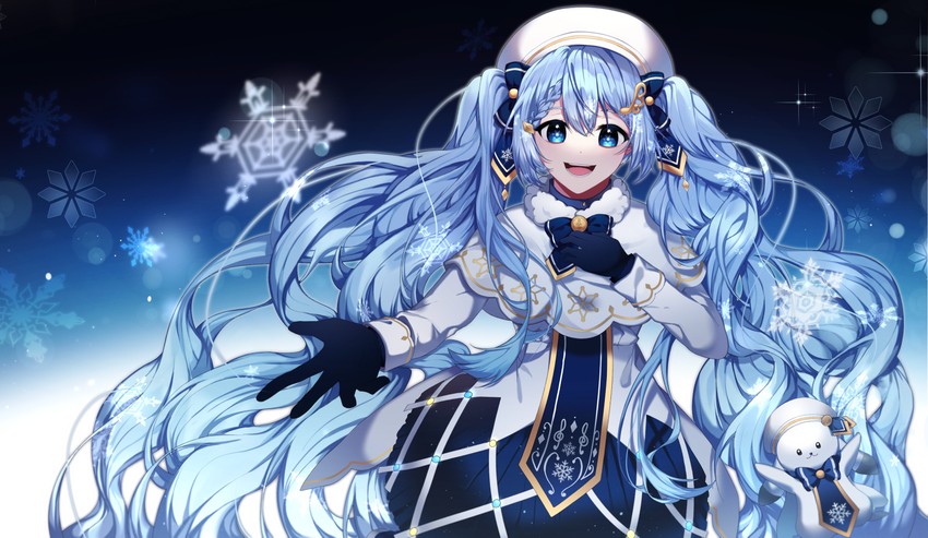 hatsune miku, yuki miku, and rabbit yukine (vocaloid) drawn by nohyoo_0911