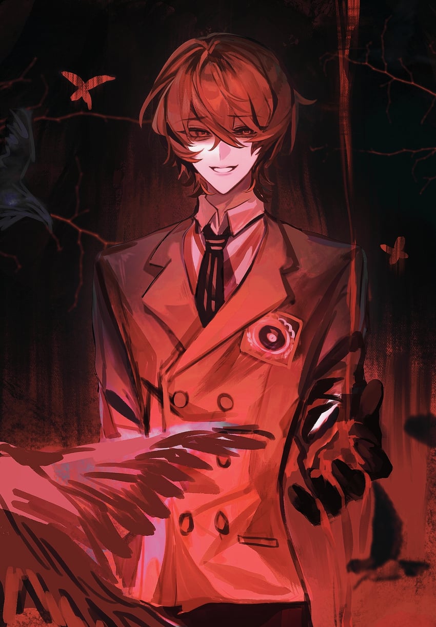 akechi gorou (persona and 1 more) drawn by moyu_shuang