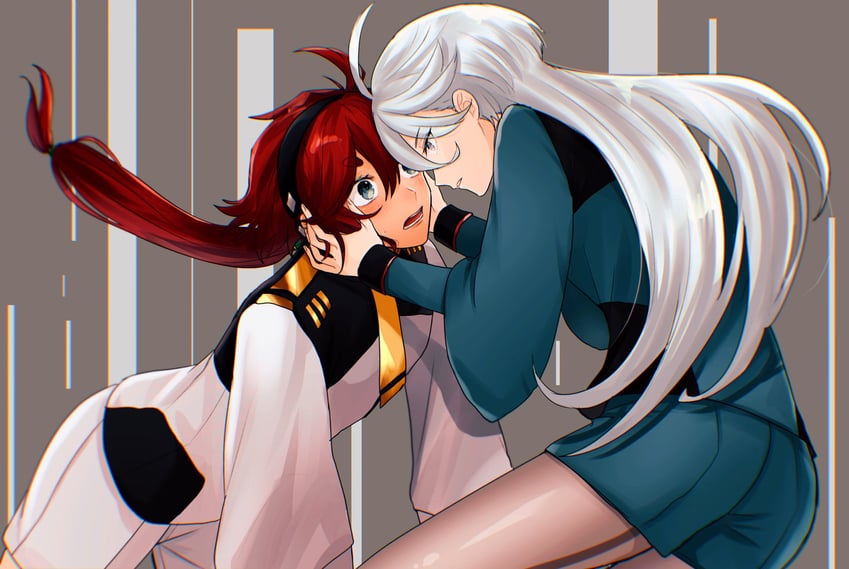 suletta mercury and miorine rembran (gundam and 1 more) drawn by hamukatu927