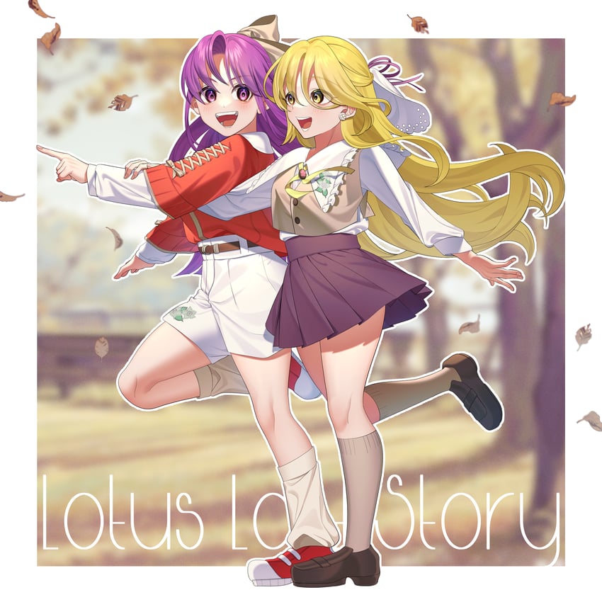 hakurei reimu and kirisame marisa (touhou and 1 more) drawn by guumin