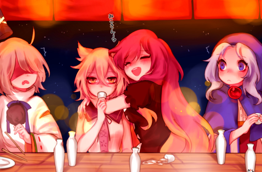 hijiri byakuren, toyosatomimi no miko, mononobe no futo, and kumoi ichirin (touhou) drawn by shan